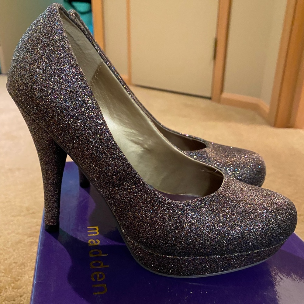 Madden Girl Atonee Glitter Multi Heels Size 6.5